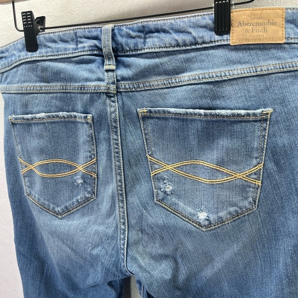 Abercrombie & Fitch Bling Crystal skinny Jeans Womens 10 Stretch Distressed 1987 - Picture 10 of 11